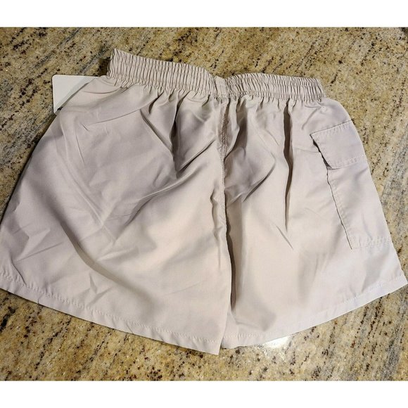 Dolphin Men's XS Tan Swimming Swim Trunks Board Shorts Cargo Pocket Drawstring - Picture 3 of 9